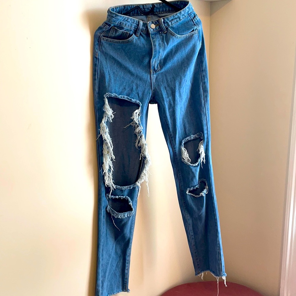 Shein Blue denim jeans xs *Brand New*